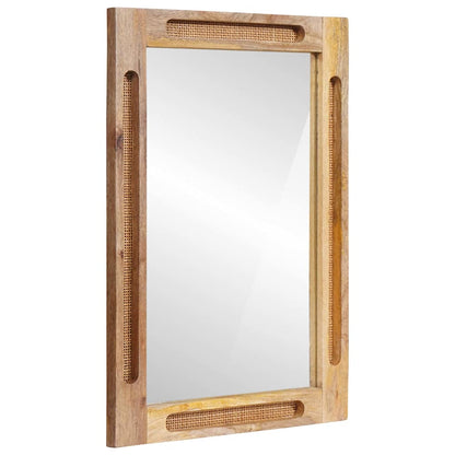 vidaXL Bathroom Mirror Brown 50 x 2.5 x 70 cm Solid Mango Wood