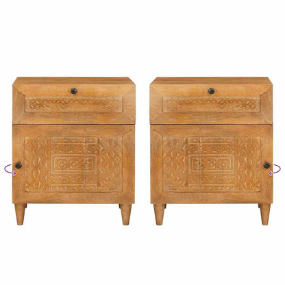 vidaXL Bedside Cabinet Light Brown 50 x 33 x 60 cm Engineered Wood