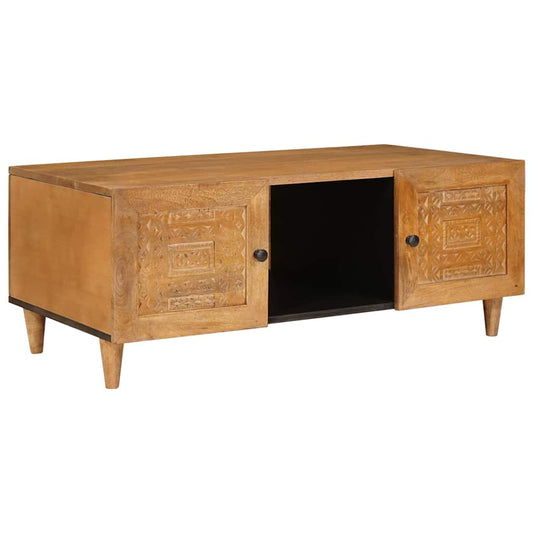 vidaXL Coffee Table Light Brown 100 x 54 x 40 cm Solid Mango Wood
