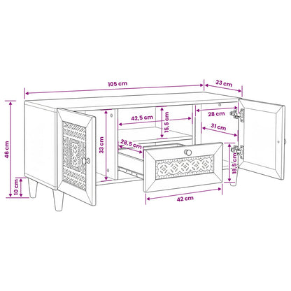 vidaXL TV Units with Door Light Brown 105 x 33 x 46 cm Engineered wood