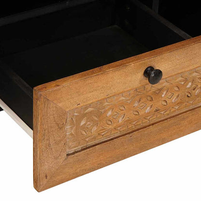 vidaXL TV Cabinet with Drawer 100 x 33 x 46 cm Solid Mango Wood