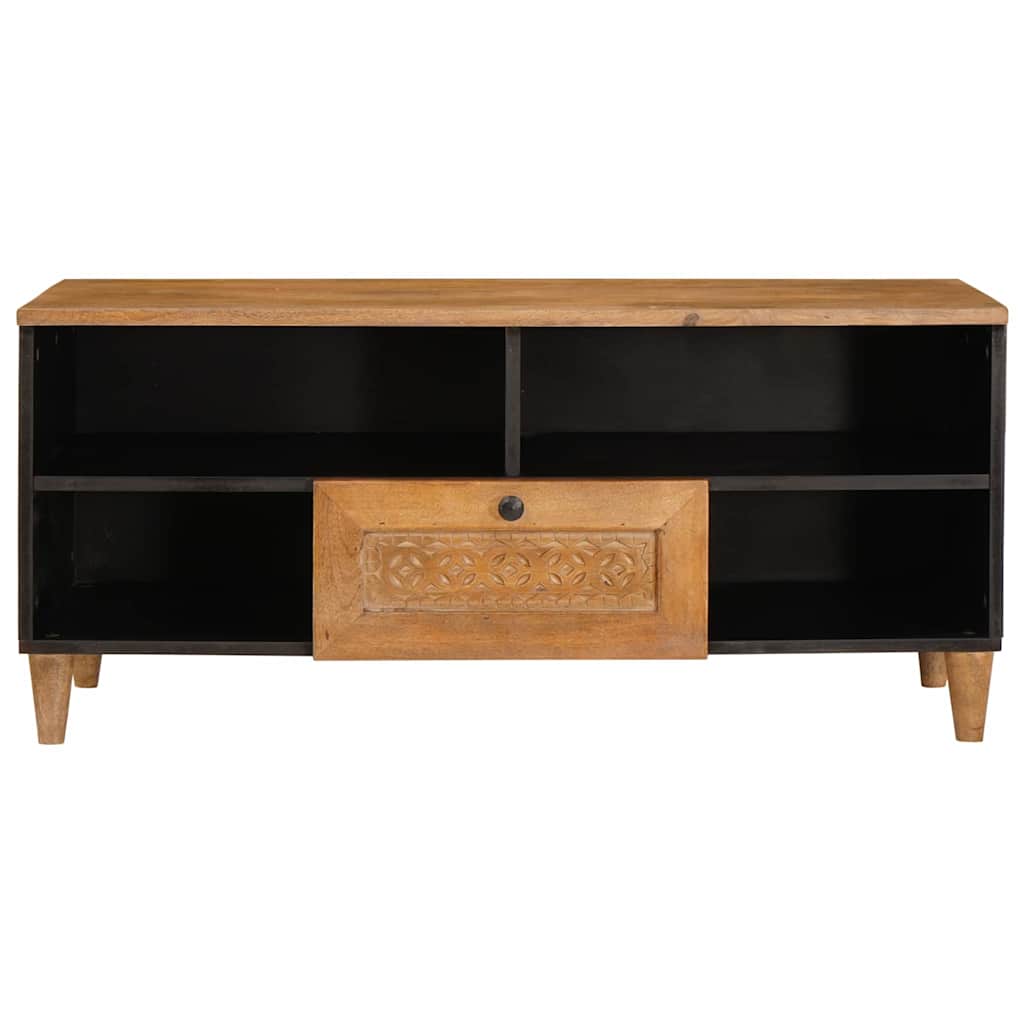 vidaXL TV Cabinet with Drawer 100 x 33 x 46 cm Solid Mango Wood