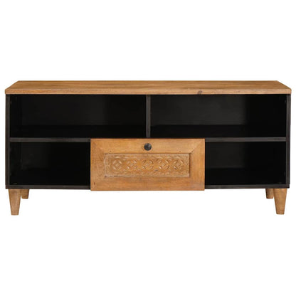 vidaXL TV Cabinet with Drawer 100 x 33 x 46 cm Solid Mango Wood