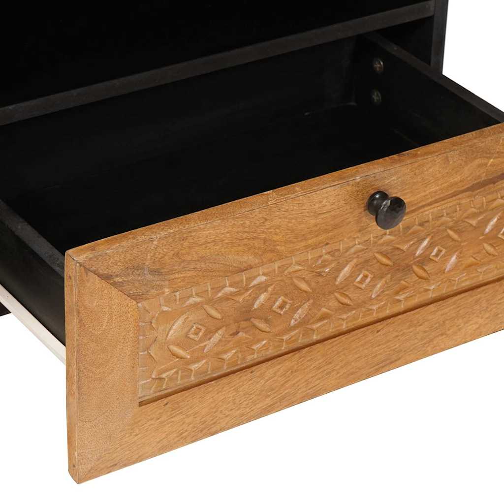 vidaXL TV Cabinet with Drawer 80 x 33 x 46 cm Solid Mango Wood