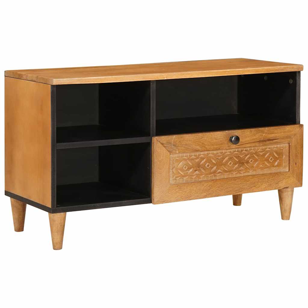 vidaXL TV Cabinet with Drawer 80 x 33 x 46 cm Solid Mango Wood