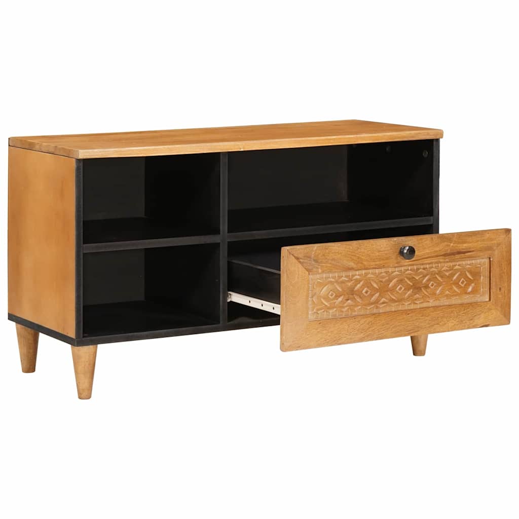 vidaXL TV Cabinet with Drawer 80 x 33 x 46 cm Solid Mango Wood