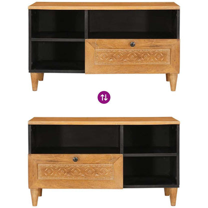 vidaXL TV Cabinet with Drawer 80 x 33 x 46 cm Solid Mango Wood