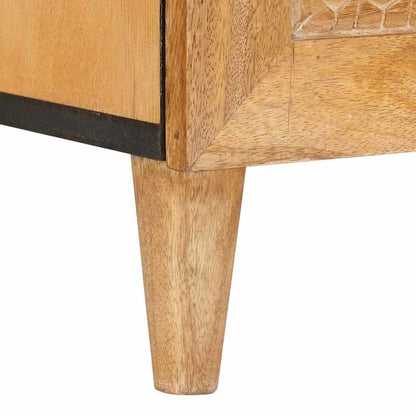 vidaXL TV Cabinet with Drawer 100 x 33 x 46 cm Solid Mango Wood