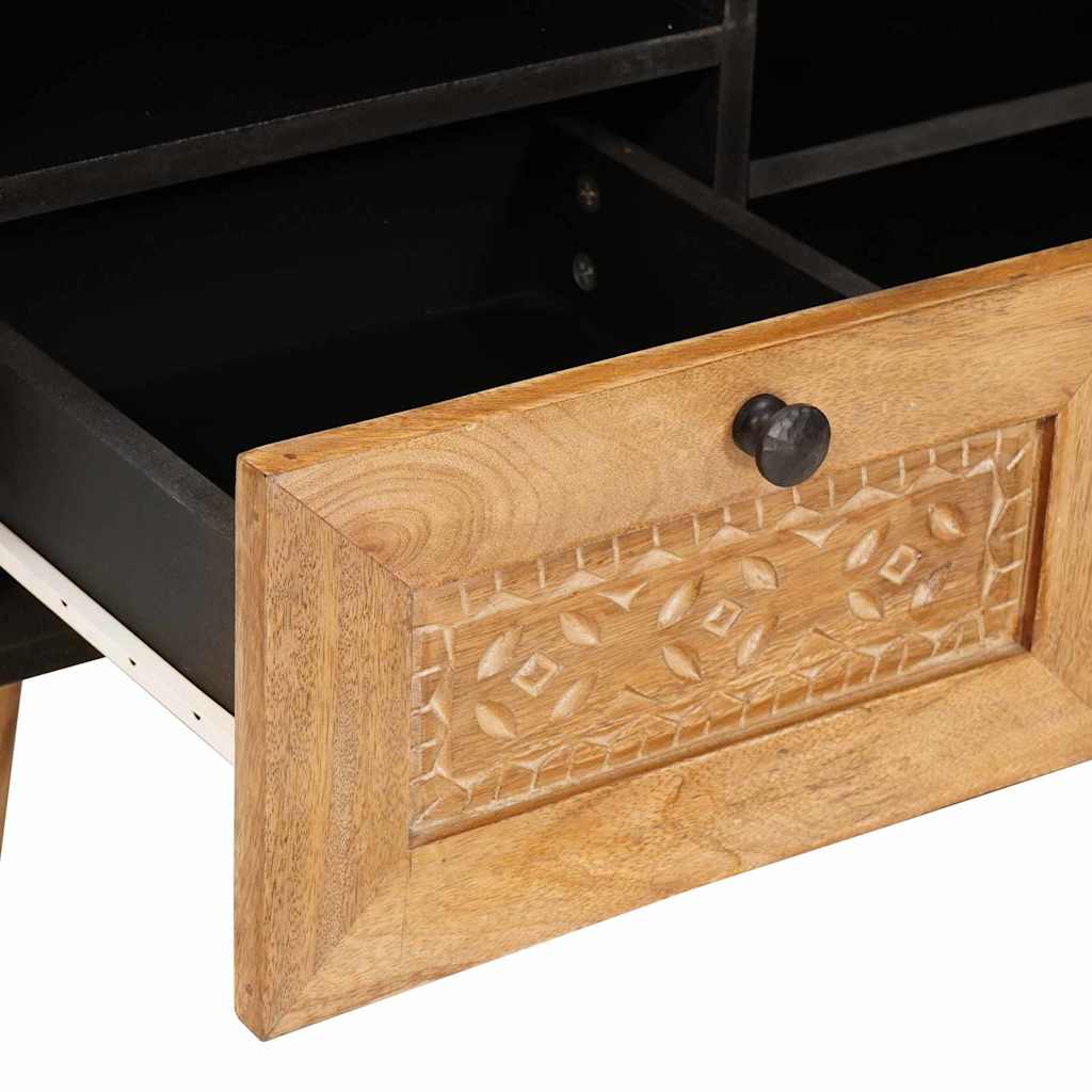 vidaXL TV Cabinet with Drawer 100 x 33 x 46 cm Solid Mango Wood
