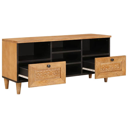 vidaXL TV Cabinet with Drawer 100 x 33 x 46 cm Solid Mango Wood