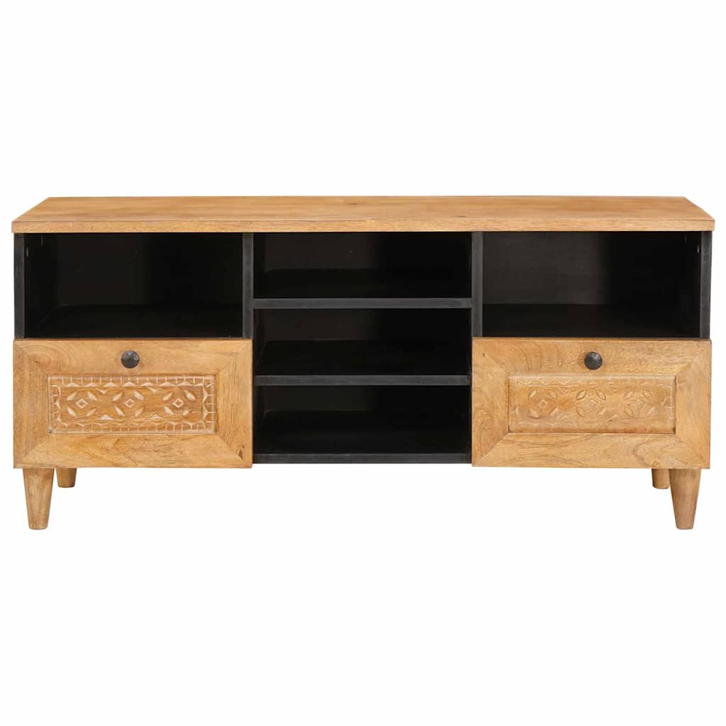 vidaXL TV Cabinet with Drawer 100 x 33 x 46 cm Solid Mango Wood