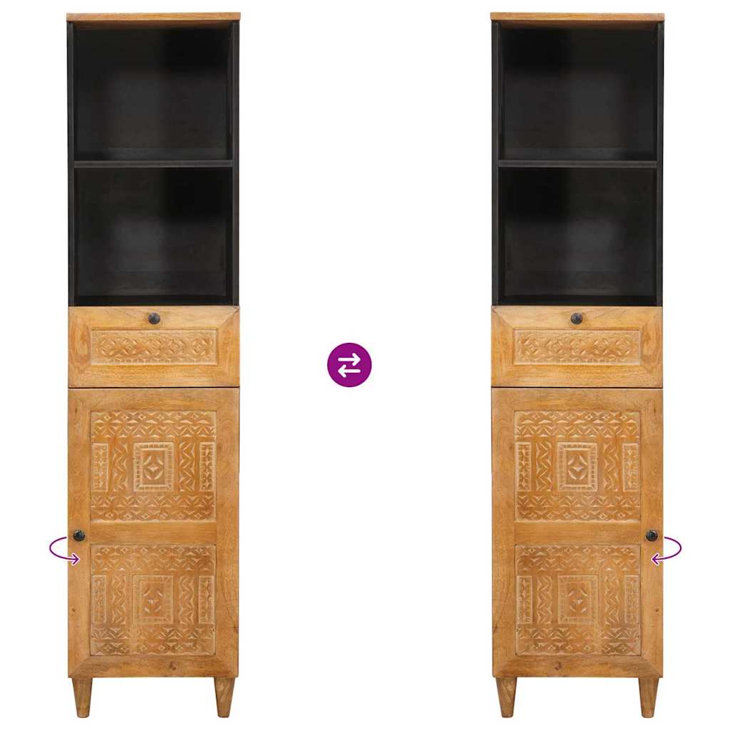 vidaXL Bathroom Cabinet Light Brown 38 x 33 x 160 cm Engineered Wood