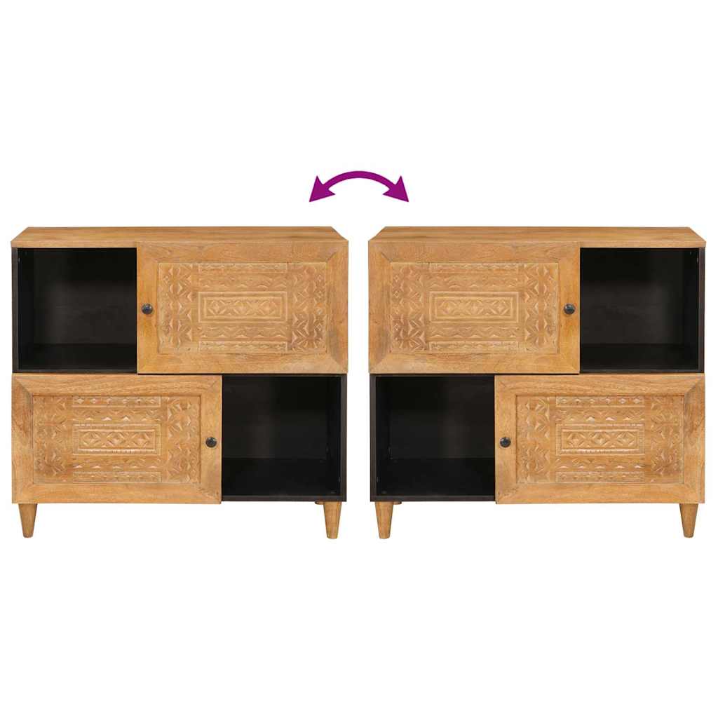 vidaXL Sideboard 80 x 33 x 75 cm Solid Mango Wood