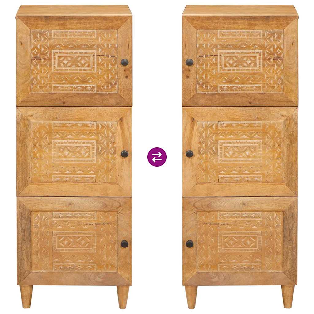 vidaXL Highboard Light brown 40 x 33 x 110 cm Solid mango wood