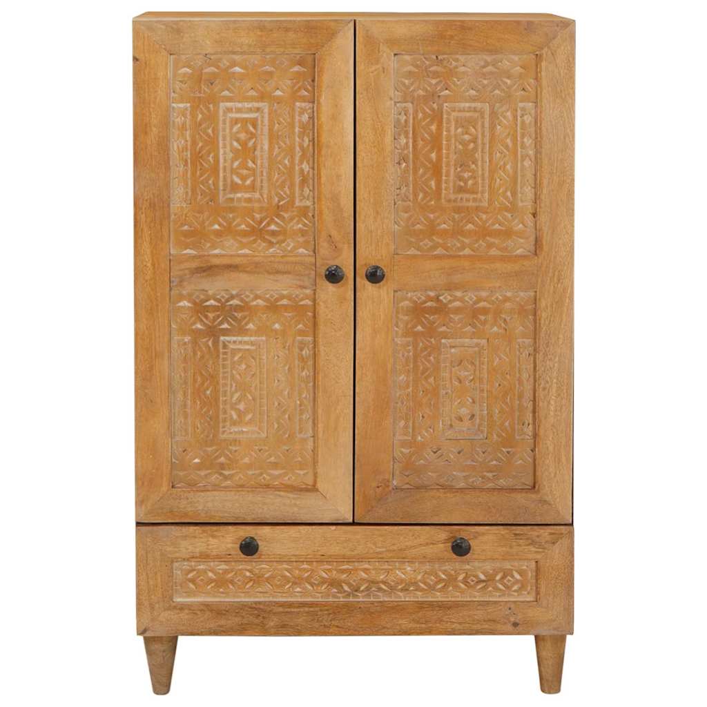 vidaXL Highboard Light brown 60 x 33 x 100 cm Solid mango wood