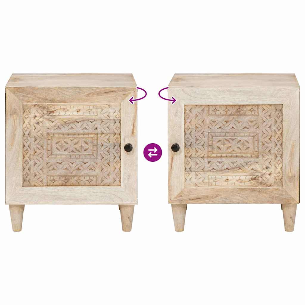 vidaXL Bedside Cabinet White 80 x 50 x 40 cm Engineered Wood