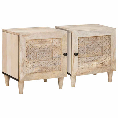 vidaXL Bedside Cabinet 2 pcs White 80 x 50 x 40 cm Engineered Wood
