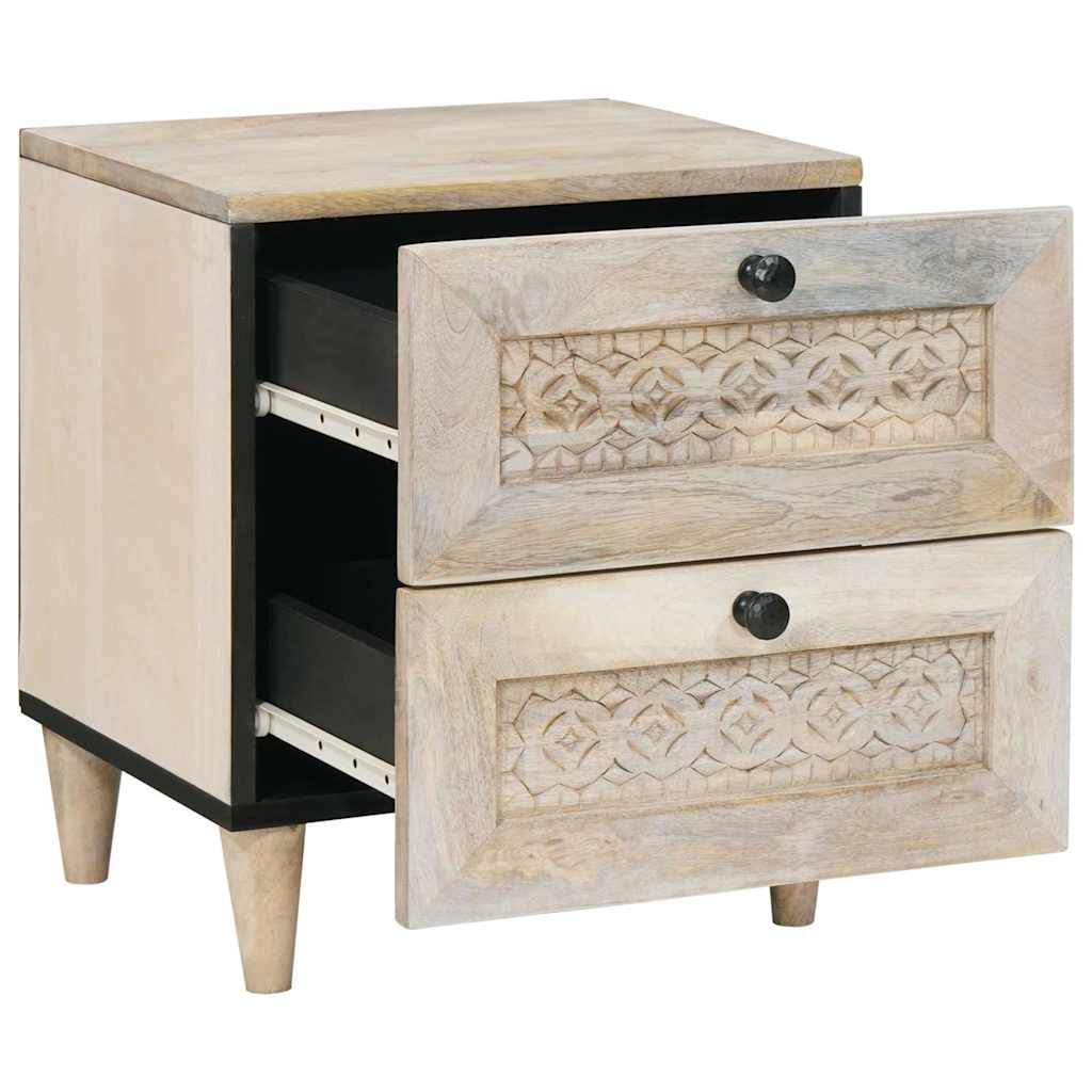 vidaXL Bedside Cabinet White 40 x 33 x 46 cm Engineered Wood