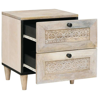 vidaXL Bedside Cabinet White 40 x 33 x 46 cm Engineered Wood