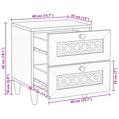 vidaXL Bedside Cabinet White 40 x 33 x 46 cm Engineered Wood
