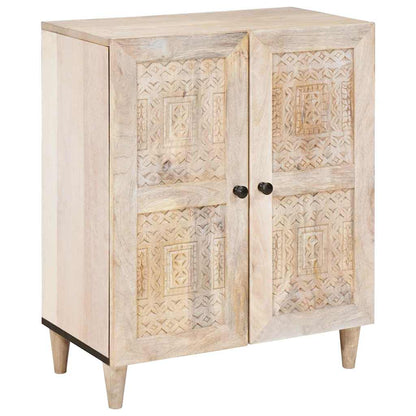 vidaXL Sideboard White 60 x 33 x 75 cm Solid mango wood