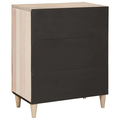 vidaXL Sideboard White 60 x 33 x 75 cm Solid mango wood