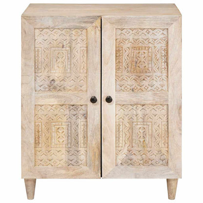 vidaXL Sideboard White 60 x 33 x 75 cm Solid mango wood