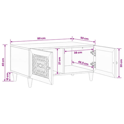 vidaXL Coffee Table White 80 x 54 x 40 cm Engineered Wood