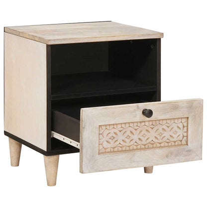 vidaXL Bedside Cabinet White 40 x 33 x 46 cm Engineered Wood