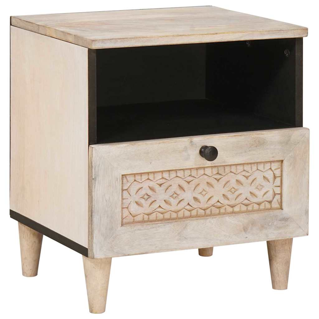 vidaXL Bedside Cabinet 2 pcs White 40 x 33 x 46 cm Engineered Wood