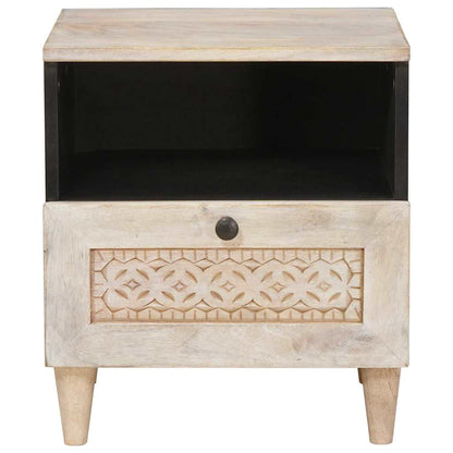 vidaXL Bedside Cabinet 2 pcs White 40 x 33 x 46 cm Engineered Wood