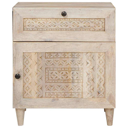 vidaXL Bedside Cabinet White 50 x 33 x 60 cm Engineered Wood