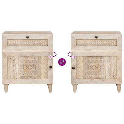 vidaXL Bedside Cabinet White 50 x 33 x 60 cm Engineered Wood