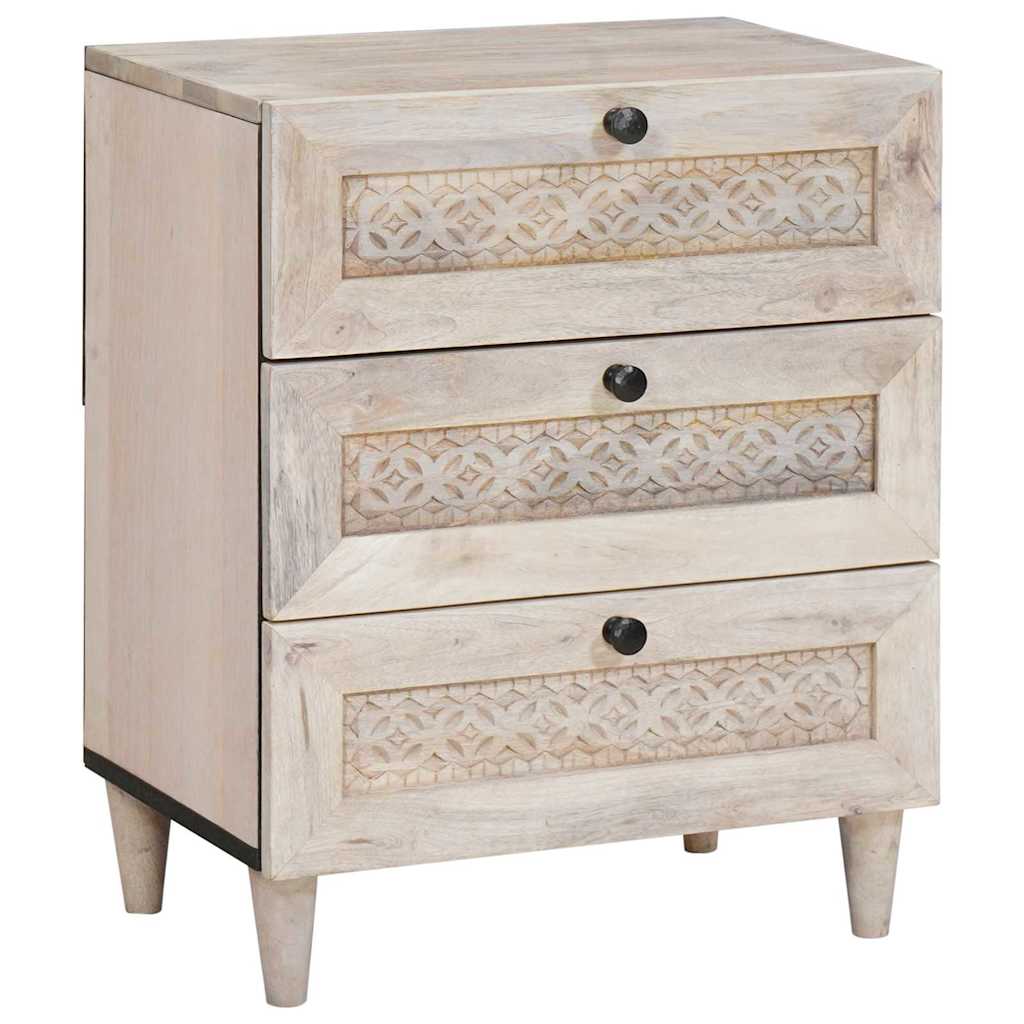 vidaXL Bedside Cabinet White 50 x 33 x 62 cm Engineered Wood