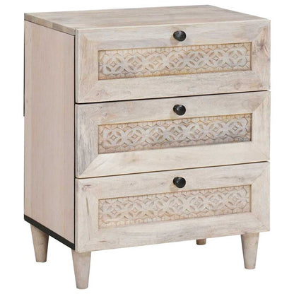 vidaXL Bedside Cabinet White 50 x 33 x 62 cm Engineered Wood