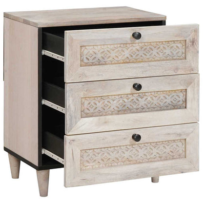 vidaXL Bedside Cabinet White 50 x 33 x 62 cm Engineered Wood