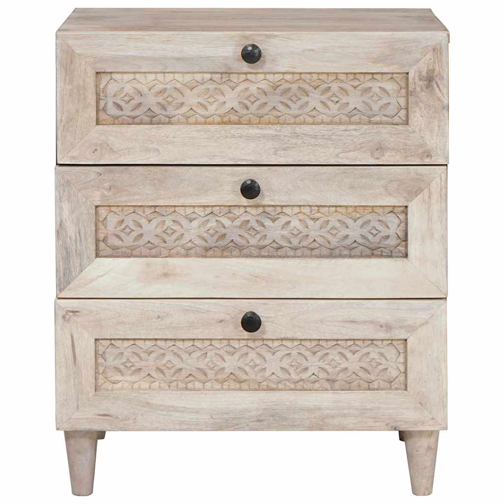 vidaXL Bedside Cabinet White 50 x 33 x 62 cm Engineered Wood