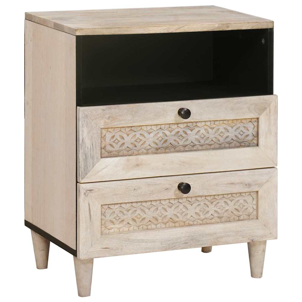 vidaXL Bedside Cabinet White 50 x 33 x 62 cm Engineered Wood