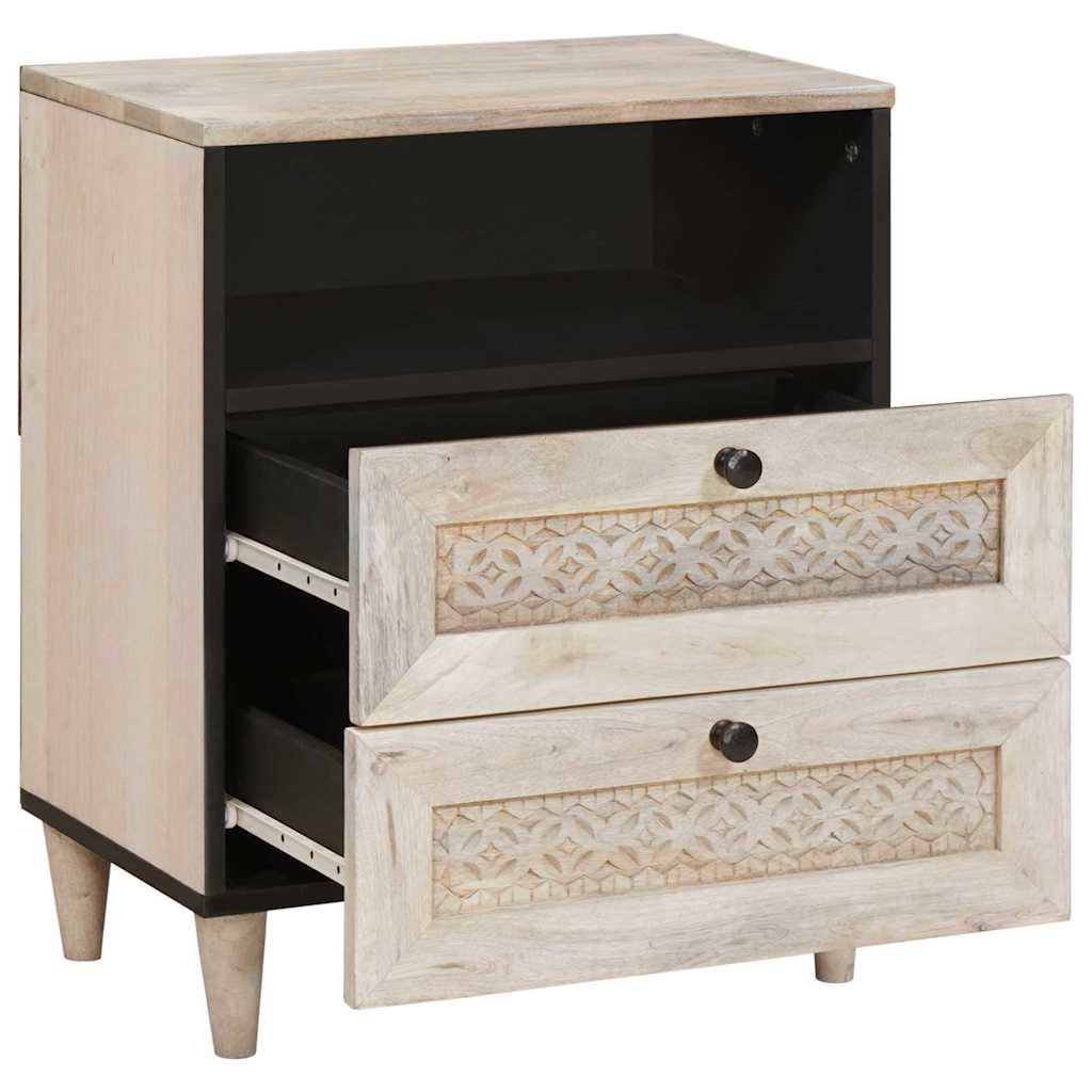 vidaXL Bedside Cabinet White 50 x 33 x 62 cm Engineered Wood
