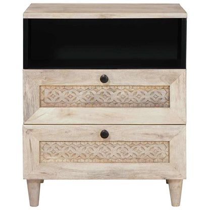 vidaXL Bedside Cabinet White 50 x 33 x 62 cm Engineered Wood