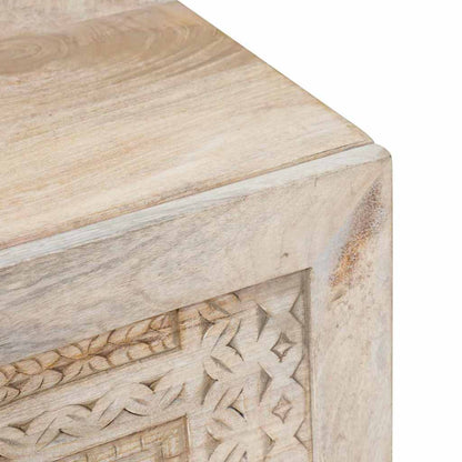 vidaXL Coffee Table Bleached White 100 x 54 x 40 cm Solid Mango Wood