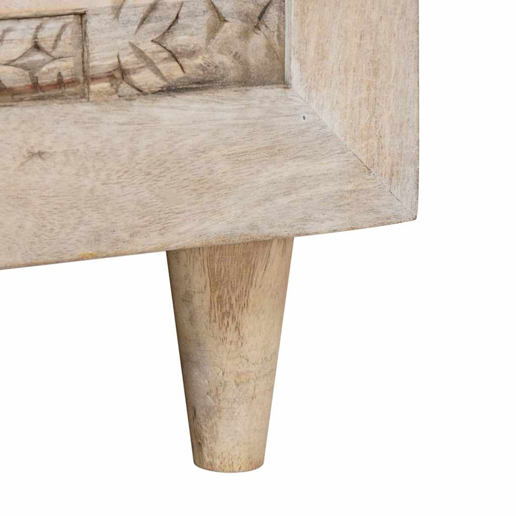 vidaXL Coffee Table Bleached White 100 x 54 x 40 cm Solid Mango Wood