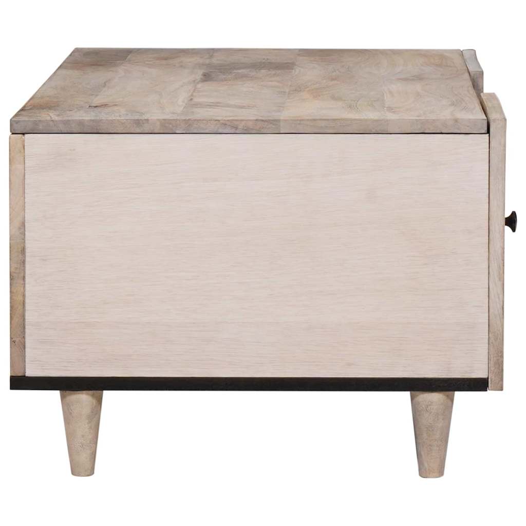 vidaXL Coffee Table Bleached White 100 x 54 x 40 cm Solid Mango Wood
