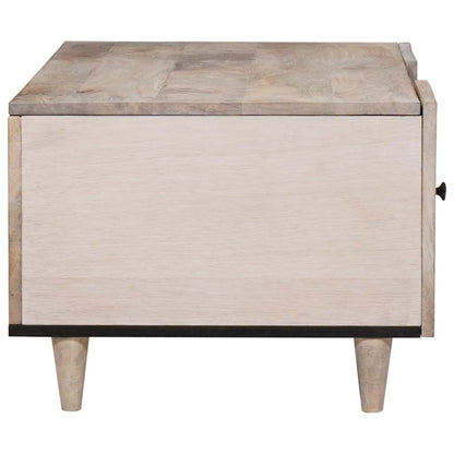 vidaXL Coffee Table Bleached White 100 x 54 x 40 cm Solid Mango Wood