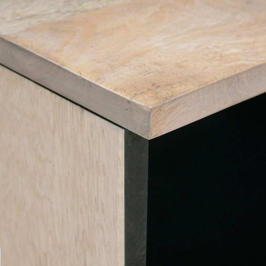 vidaXL Coffee Table Bleached White 80 x 54 x 40 cm Solid Mango Wood