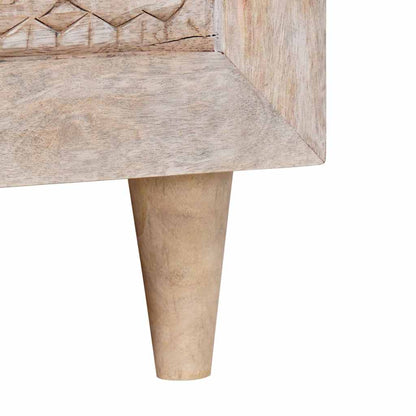 vidaXL Coffee Table Bleached White 80 x 54 x 40 cm Solid Mango Wood