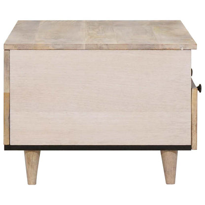 vidaXL Coffee Table Bleached White 80 x 54 x 40 cm Solid Mango Wood
