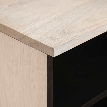 vidaXL TV Cabinet Bleached White 100 x 33 x 46 cm Solid Mango Wood