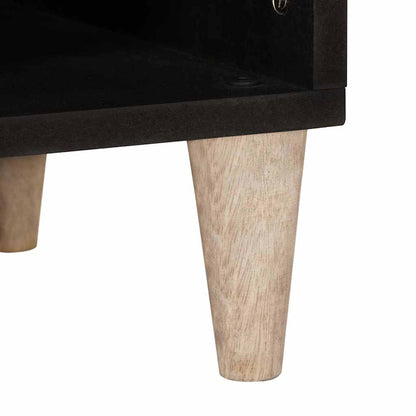 vidaXL TV Cabinet Bleached White 100 x 33 x 46 cm Solid Mango Wood