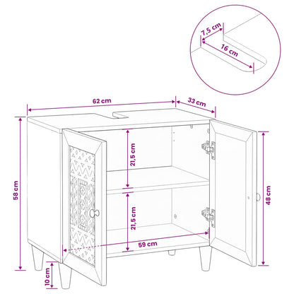 vidaXL Bathroom Cabinet Wall-mounted with Door White 62 x 33 x 58 cm